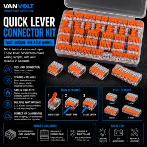 Quick Wire Connectors – Lever Lock Terminal Blocks (2–5 Port Multi-Pack)